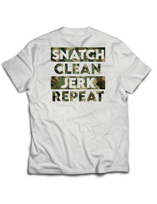 Universal White Premium Tee - Snatch - Greenzone - AMRAP INDUSTRIES